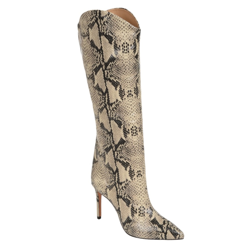 SCHUTZ | Natural Leather Maryana Pointed Toe Boot (Women) | Size 7.5